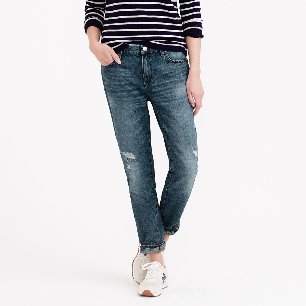 J. CREW Broken-in Boyfriend Jean in Colby Wash
